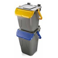 エスコ 35L ダストボックス(フタロック付/青) EA995CB-33 1台（直送品）