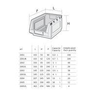 エスコ 103x240x 83mm パーツトレー(重ね置型/灰) EA661CM-54 1個（直送品）