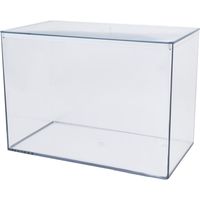 ホワイエ 花瓶 フラワーベース 割れないポリカーボネート製 PVレクタングラー蓋付 50x29x高さ35cm 2300218 1個（直送品）