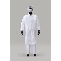 【防護服】 アゼアス AZ CLEAN 1301 白衣3点セット（不織布白衣/マスク/ヘアキャップ） Lサイズ 10セット