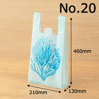 アスクル 海をまもるレジ袋 サンゴ （寄付金付き） バイオマスポリエチレン25%入 20号  1セット（1袋(100枚入)×30袋）  オリジナル