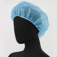 川西工業 不織布ディスポキャップ アルファ100枚ブルー M 7054BM 1箱(100枚入)