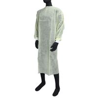 川西工業 ガードファインガウン不織布 面ファスナータイプ イエロー 7228Y 1着