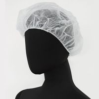 川西工業 不織布ディスポキャップ アルファ100枚ホワイト L 7054WL 1箱(100枚入)