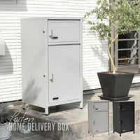 【軒先渡し】B.Bファニシング Posten(ポステン) 宅配ボックス 幅420×奥行360×高さ820mm グレー 1台（直送品）