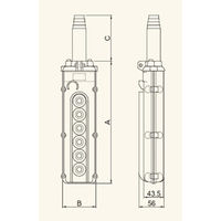 新晃電機 クレーン・ホイスト用押釦スイッチ SBA型 SBA-2-W 1個（直送品）
