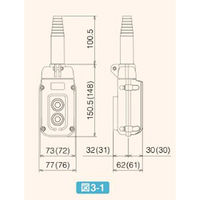 新晃電機 クレーン・ホイスト用押釦スイッチ SBI-22-W 1個（直送品）