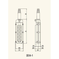 新晃電機 クレーン・ホイスト用押釦スイッチ SBN型 SBN-2-WA 1個（直送品）