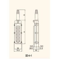 新晃電機 クレーン・ホイスト用押釦スイッチ SBNF型 SBNF-2-W 1個（直送品）