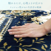 イケヒコ DXミレアム ラグ 1800×1800mm ネイビー 1273180192301 1枚（直送品）