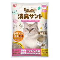 システムトイレ用 猫砂 ラクリーン 消臭サンド 鉱物タイプ 小さめ 国産 6L 4袋 アイリスオーヤマ