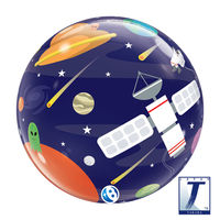 490mmのバブルバルーン00019: BIRTHDAY OUTER SPACE 0201444017 1セット(10枚入)（直送品）