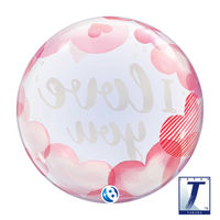 490mmバブルバルーンI LOVE YOU PAPER HEARTS 0201444026 1セット(10枚入)（直送品）