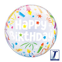 490mmのバブルバルーン00009: BIRTHDAY LIT CANDLES 0201444007 1セット(10枚入)（直送品）