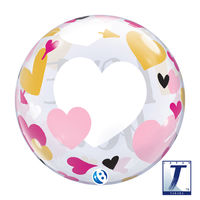 490mmバブルバルーン00027:LOVE YOU HEARTS&ARROWS 0201444025 1セット(10枚入)（直送品）