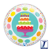 490mmバブルバルーンBIRTHDAY CAKE&COLORFUL DOTS 0201444019 1セット(10枚入)（直送品）