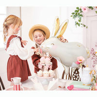 ホワイトうさぎ・ラビットのデザインフィルムバルーン 風船 装飾 春イベント 0210300014 1セット(5袋入)（直送品）