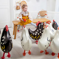 株式会社TakaraTec ルースター・鶏・バード(雄鶏)のデザインフィルムバルーン 風船 装飾 0210300013 1セット(5袋入)（直送品）