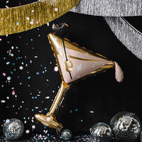 株式会社TakaraTec カクテルグラス デザインフィルムバルーン 風船 装飾 イベント 0210330047 1セット(5袋入)（直送品）