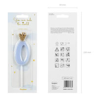 株式会社TakaraTec キャンドル ナンバー0 ライトブルー パーティー 誕生日 ケーキ 0525050000 1個（直送品）