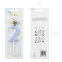 株式会社TakaraTec キャンドル ナンバー2 ライトブルー パーティー 誕生日 ケーキ 0525050002 1個（直送品）