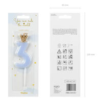 株式会社TakaraTec キャンドル ナンバー3 ライトブルー パーティー 誕生日 ケーキ 0525050003 1個（直送品）