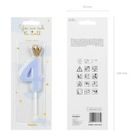 株式会社TakaraTec キャンドル ナンバー4 ライトブルー パーティー 誕生日 ケーキ 0525050004 1個（直送品）