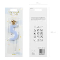株式会社TakaraTec キャンドル ナンバー5 ライトブルー パーティー 誕生日 ケーキ 0525050005 1個（直送品）