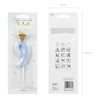 株式会社TakaraTec キャンドル ナンバー9 ライトブルー パーティー 誕生日 ケーキ 0525050009 1個（直送品）