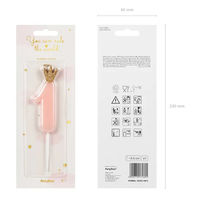 株式会社TakaraTec キャンドル ナンバー1 ライトピンク パーティー 誕生日 ケーキ 0525050011 1個（直送品）