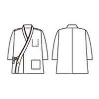 住商モンブラン 茶衣着上衣レディス7分袖 椿唐草ブルー M ST004-22 1枚（直送品）