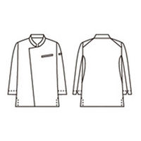 住商モンブラン コックコート兼用長袖 ネイビー/グレー SS SC001-82 1枚（直送品）