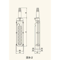 新晃電機 クレーン・ホイスト用押釦スイッチ SBN型 SBN-6-WZ【SAA】 1個（直送品）