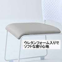 キャスター付き ネスティングチェア 4脚組 ミーティングチェア 平行スタッキング CKNC-C59(BK/BK)*4 1セット（直送品）