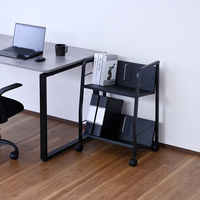 YAMAZEN ファイルワゴン 収納ラック 2段 木製棚 A4対応 キャスター付き MFRW-W2(BK3/MBK) 1台（直送品）