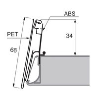 セラタ L型POPレールA 600用 LPA0590 1セット(5本)（直送品）