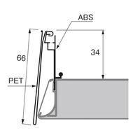 セラタ L型POPレールB 600用 LPB0590 1セット(5本)（直送品）