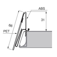 セラタ L型POPレールF 600用 LPF0588 1セット(5本)（直送品）
