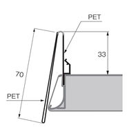 セラタ U型POPレールB 900用 UPB0890 1セット(5本)（直送品）