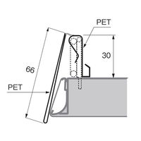セラタ U型POPレールC 600用 UPC0590 1セット(5本)（直送品）