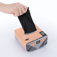 帝人フロンティア ニトリル手袋（フィルムパック）ブラック薄手粉なし使い捨て　100枚　SS ブラック 1セット（1小箱×10）