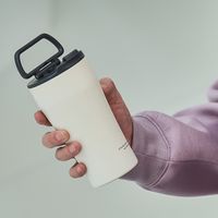 保温保冷 ハンドルセラミックタンブラー アイボリー LAKOLE/ラコレ