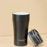 保温保冷 ハンドルセラミックタンブラー ブラック LAKOLE/ラコレ