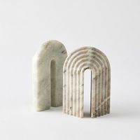 杉田エース CLOVER ブックエンド アーチ トレントマーブル 2個セット CYT957678 1個（直送品）