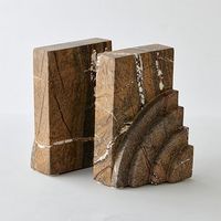 杉田エース CLOVER ブラウンマーブルブックエンド CXU957842 1個（直送品）