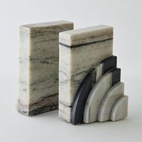 杉田エース CLOVER パンダマーブルブックエンド CXU957843 1個（直送品）