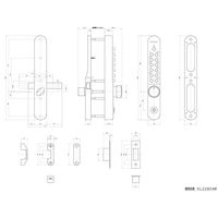 長沢製作所 キーレックス 800# 面付本締り錠鍵付22804M AS 22804M-AS 1組（直送品）