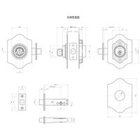 長沢製作所 922054 DT30ー40古代 本締取替錠 AB BS60 922054AB 1組（直送品）