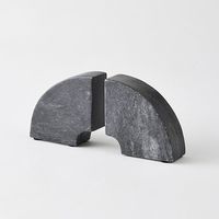 杉田エース CLOVER ブックエンド セクター ブラックマーブル 2個セット CYT957613 1個（直送品）