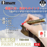 ビッグマン 高耐久ペイントマーカー 赤 TSB-003 1本（直送品）